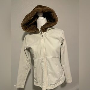 Marmot zip up faux fur jacket